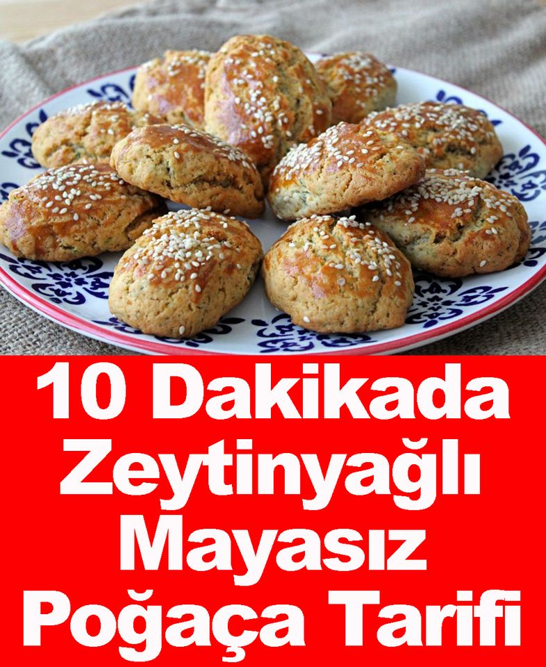 10 Dakikada Zeytinyağlı Mayasız Poğaça - 1