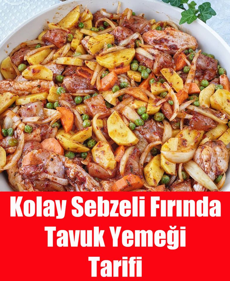 Kolay Sebzeli Fırında Tavuk Yemeği - 1